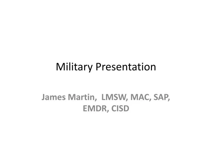 military presentation