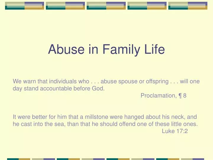 abuse in family life