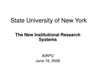 State University of New York