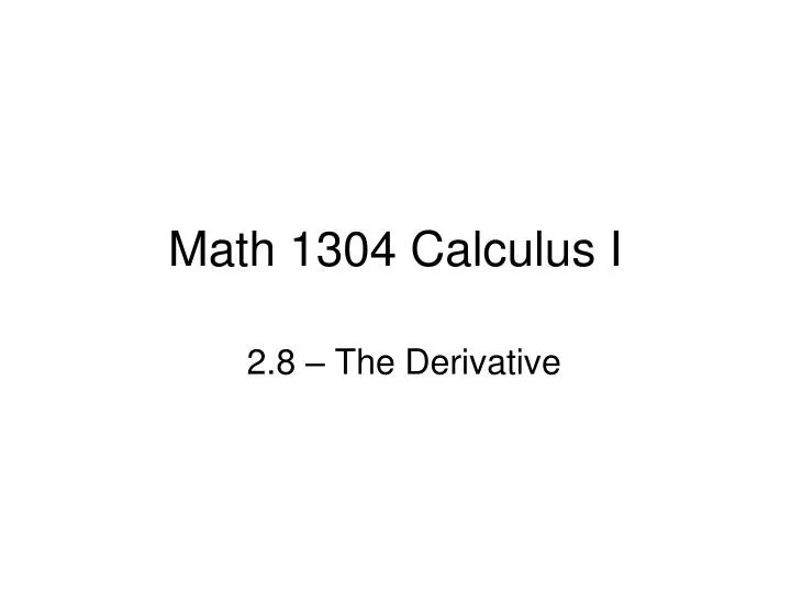 math 1304 calculus i