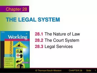 THE LEGAL SYSTEM