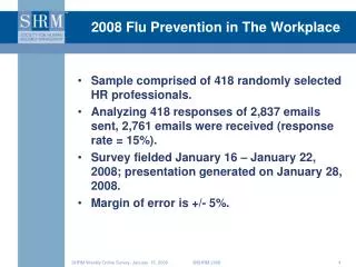2008 Flu Prevention in The Workplace