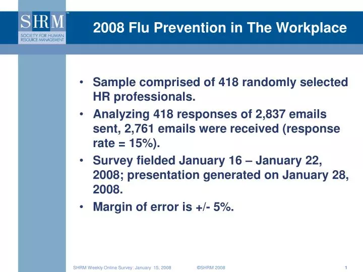 2008 flu prevention in the workplace