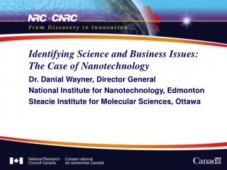 Identifying Science and Business Issues: The Case of Nanotechnology