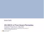AN ABCD of Post-Award Remedies - slide 1