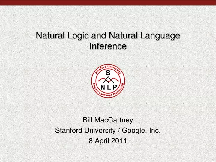 natural logic and natural language inference