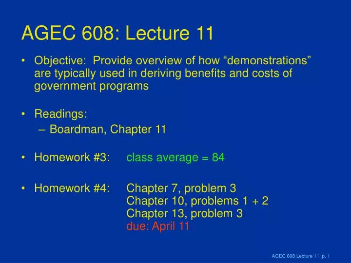 agec 608 lecture 11
