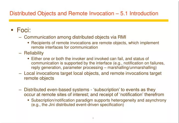 distributed objects and remote invocation 5 1 introduction