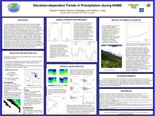 Elevation-dependent Trends in Precipitation during NAME Angela K. Rowe, Steven A. Rutledge, and Timothy J. Lang