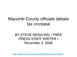 Macomb County officials debate tax increase