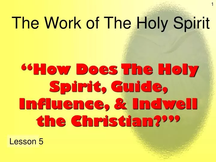 the work of the holy spirit
