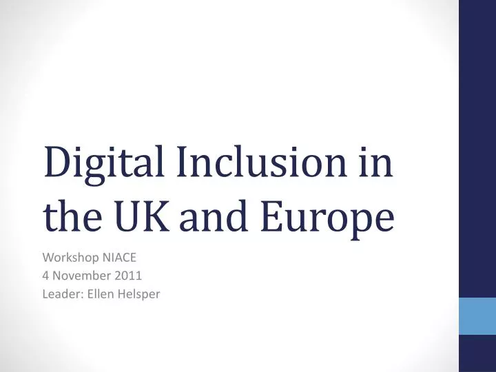 digital inclusion in the uk and europe