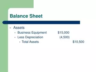 balance sheet