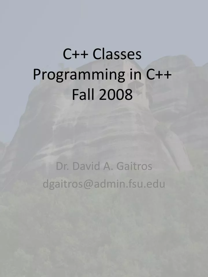 c classes programming in c fall 2008