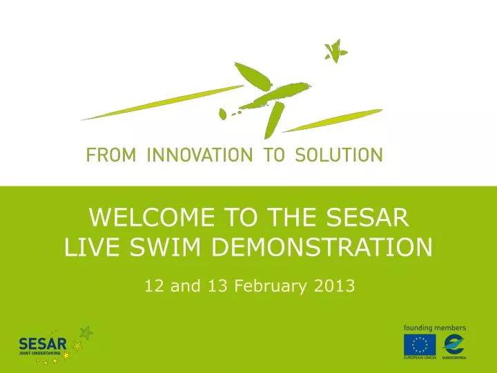 welcome to the sesar live swim demonstration