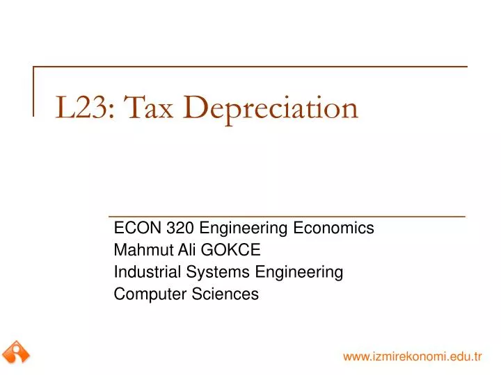 l23 tax depreciation