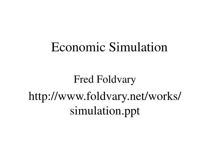 economic simulation
