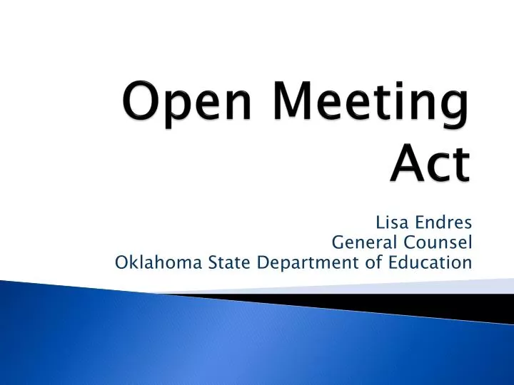 open meeting act