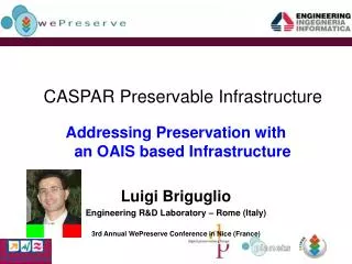 CASPAR Preservable Infrastructure