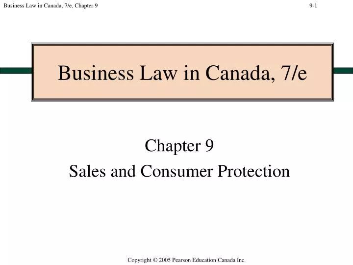 business law in canada 7 e