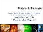 Chapter 6: Functions - slide 1