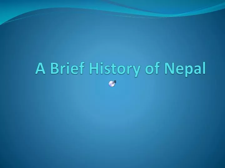 a brief history of nepal