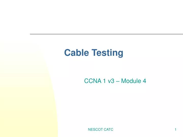 cable testing