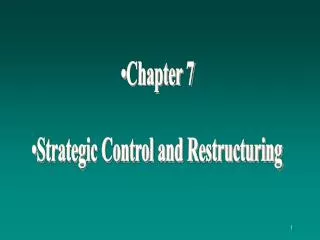 Chapter 7 Strategic Control and Restructuring