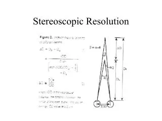 Stereoscopic Resolution