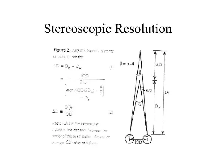 stereoscopic resolution