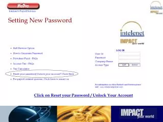Setting New Password