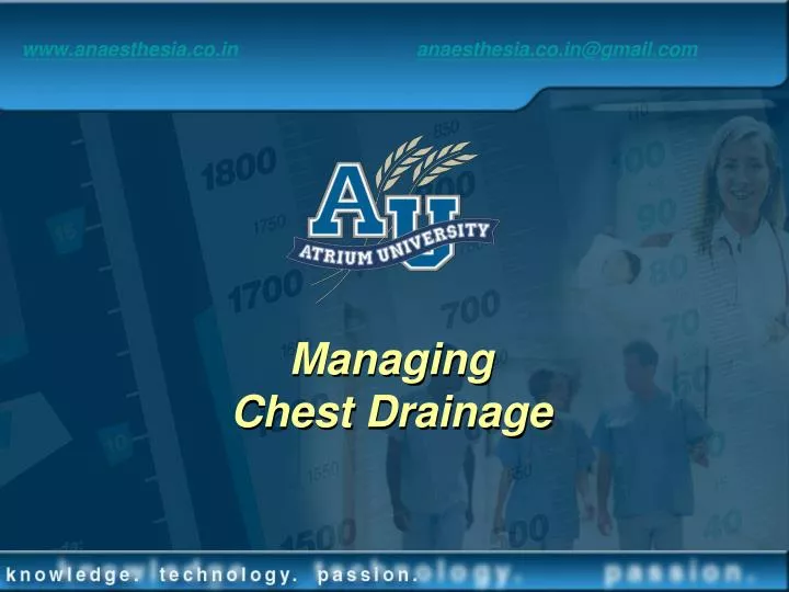 managing chest drainage