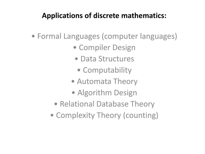 applications of discrete mathematics