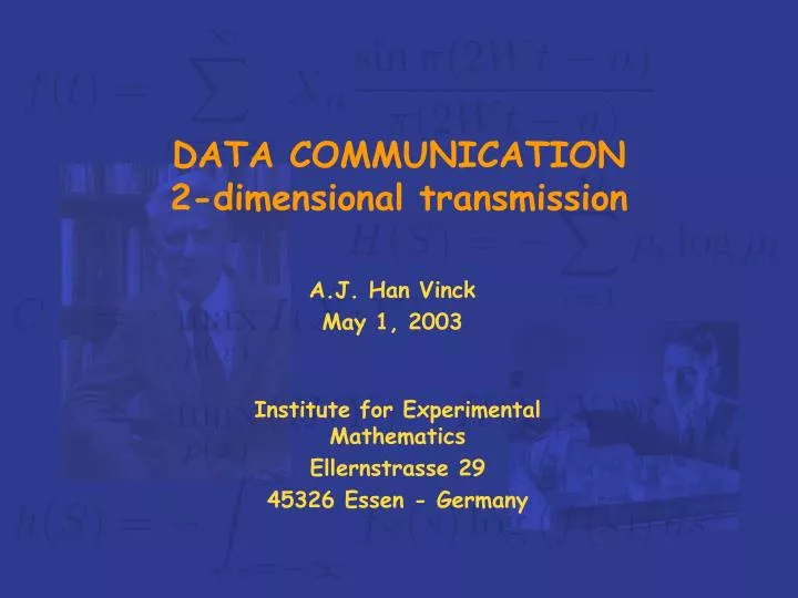data communication 2 dimensional transmission