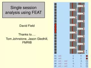 Single session analysis using FEAT