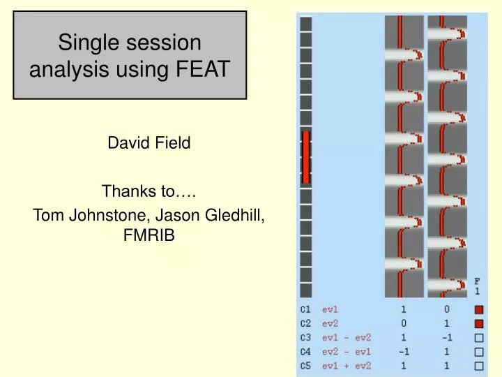 single session analysis using feat