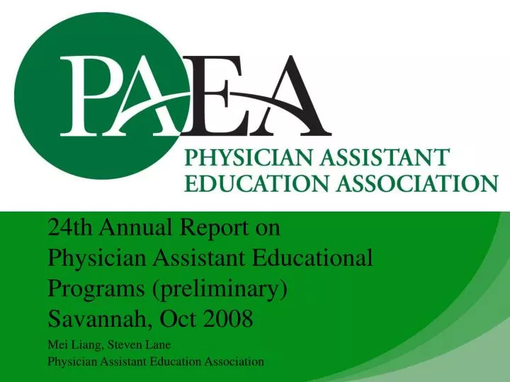 mei liang steven lane physician assistant education association