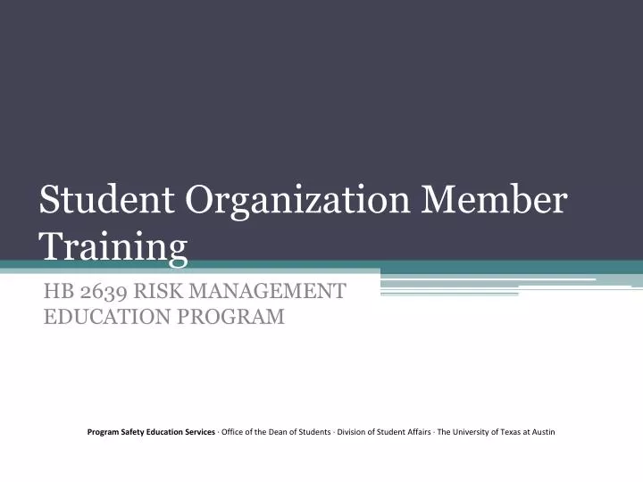 student organization member training