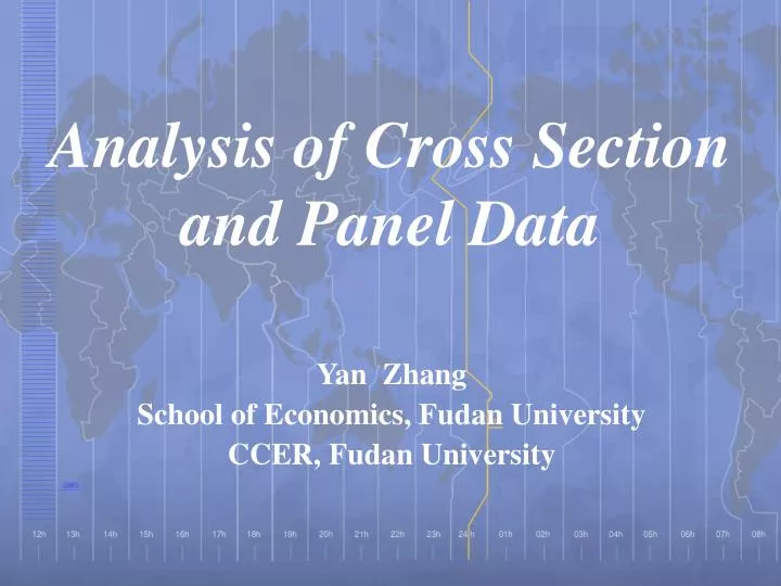 analysis of cross section and panel data