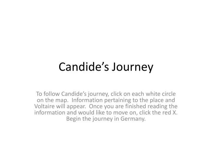 candide s journey