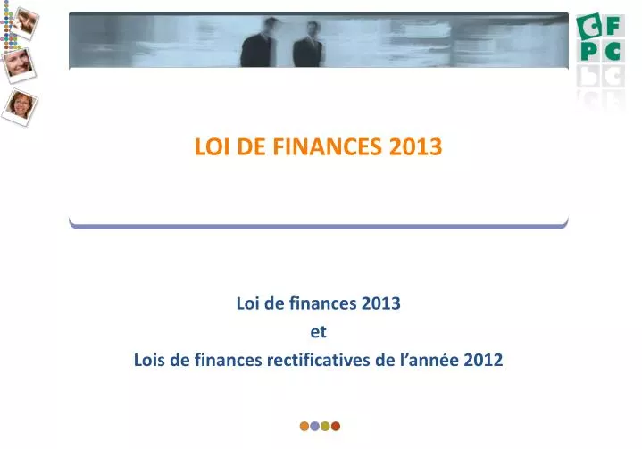 loi de finances 2013