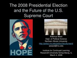 The 2008 Presidential Election and the Future of the U.S. Supreme Court