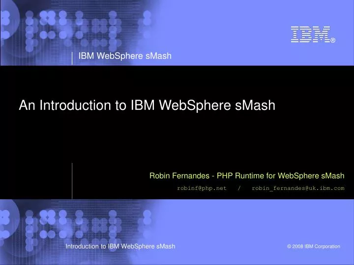 an introduction to ibm websphere smash