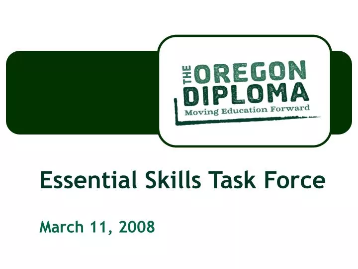 essential skills task force