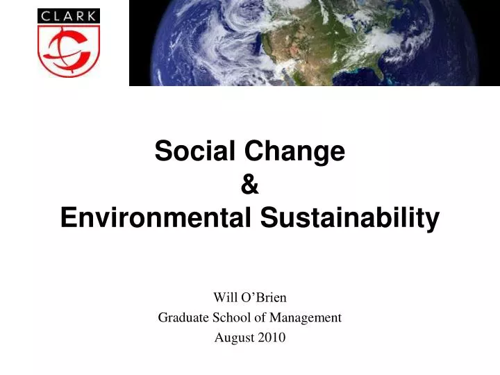 social change environmental sustainability