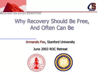 Why Recovery Should Be Free, And Often Can Be