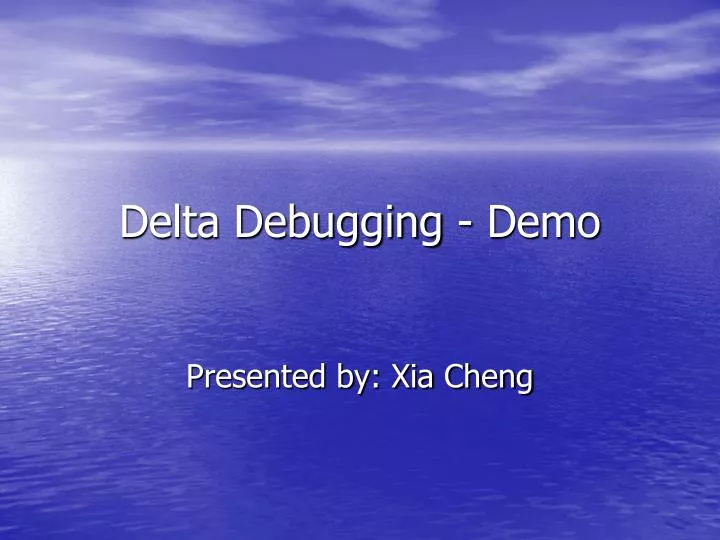 delta debugging demo
