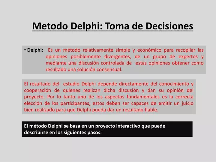 metodo delphi toma de decisiones