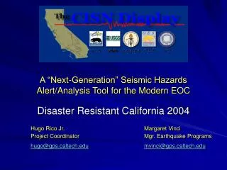 a next generation seismic hazards alert analysis tool for the modern eoc