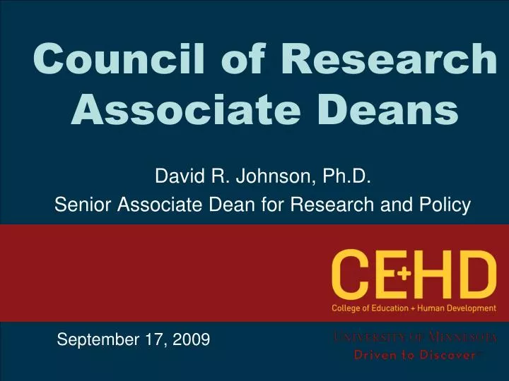 council of research associate deans